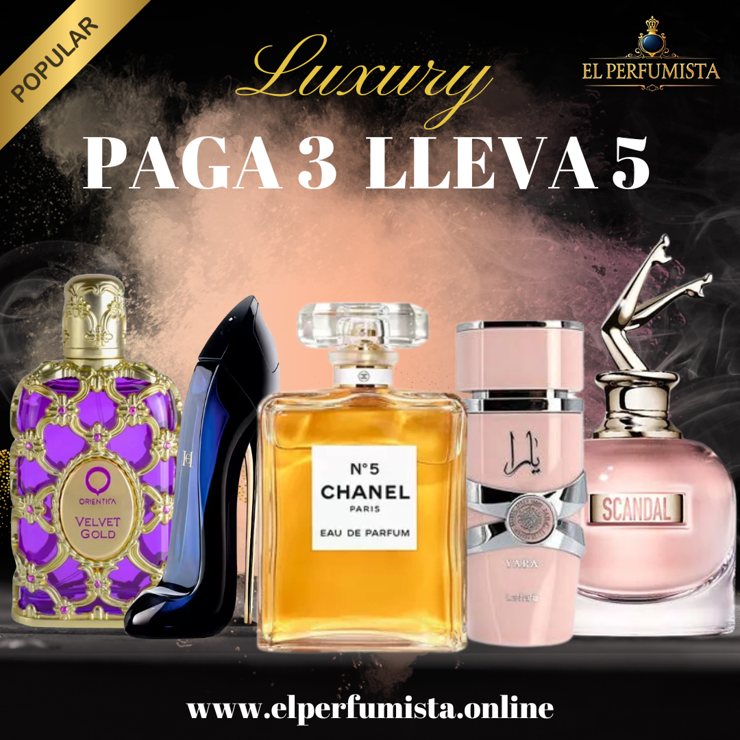 Combo Dama - Velvet-Good Girl-Chanel N°5-Yara-Scandal- 100 ml